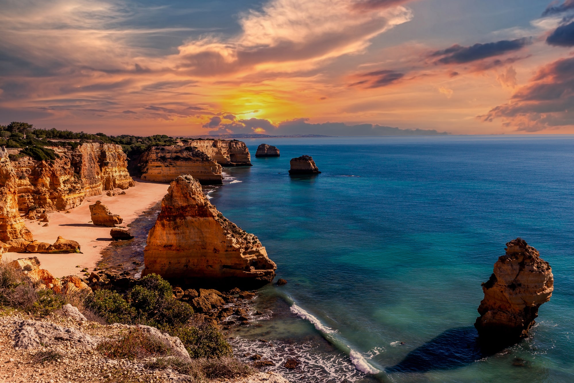 Carvoeiro Beach Algarve Portugal