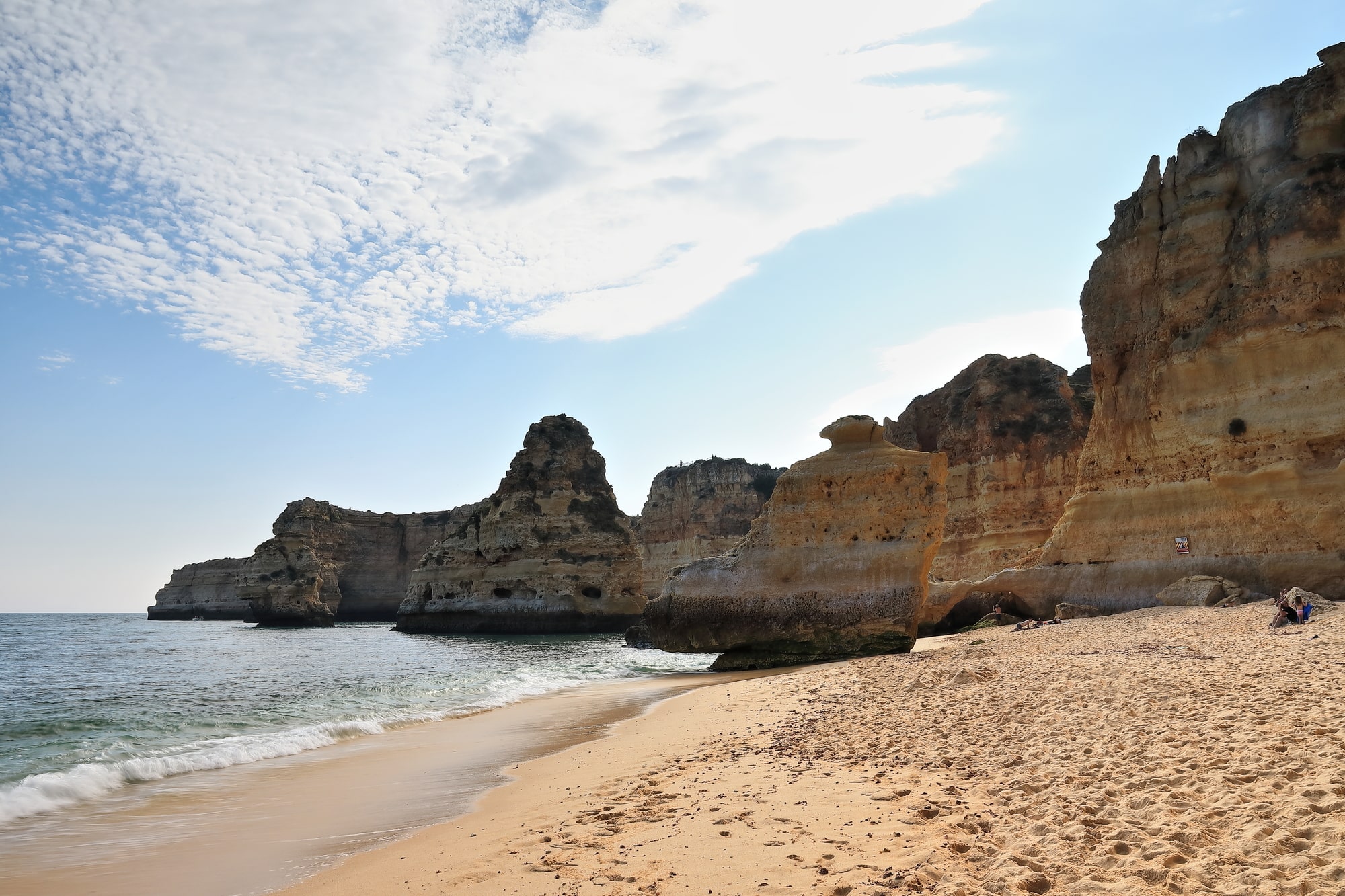 Praia da Marinha at the start of the Seven Hanging Valleys hiking trail in the Algarve Portugal